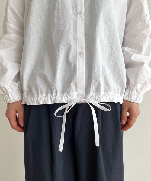 CANAL JEAN(キャナルジーン)の「RED CHOP WORKS(レッドチョップワークス) オーバーサイズコットンギャザーシャツ(シャツ/ブラウス・レディース・ホワイト・ONE SIZE)」の8枚目の写真