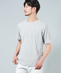 ジグザグジャガードクルーネックTシャツ
