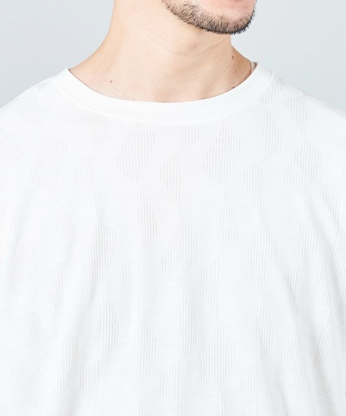 TETE HOMME(テットオム)の「ジグザグジャガードクルーネックTシャツ(Tシャツ/カットソー・メンズ・カーキ/ホワイト/ライトグレー・X-LARGE/XX-LARGE/LARGE/MEDIUM)」の15枚目の写真