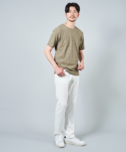 TETE HOMME(テットオム)の「ジグザグジャガードクルーネックTシャツ(Tシャツ/カットソー・メンズ・カーキ/ホワイト/ライトグレー・X-LARGE/XX-LARGE/LARGE/MEDIUM)」の12枚目の写真