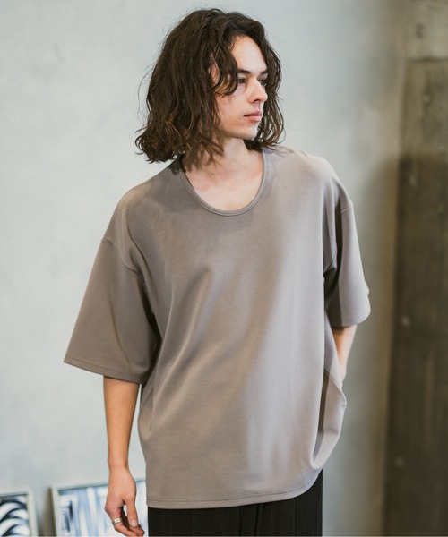 CASPER JOHN(キャスパージョン)の「U-neck loose T-shirts/UネックルーズTシャツ(Tシャツ/カットソー・メンズ・ホワイト/ライトグレー/カーキ/ブラック・SMALL/MEDIUM/LARGE)」の22枚目の写真