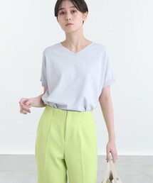 INDIVI | 【新色登場！/洗える/夏に着たい】Vネック Tシャツライクニット(ニット/セーター)