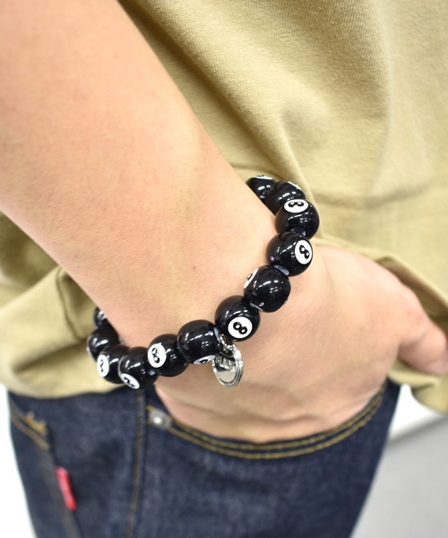 DOUBLE STEAL（ダブルスティール）の「8 Ball ブレスレット（ブレスレット・メンズ・ブラック・FREE）」の2枚目の写真