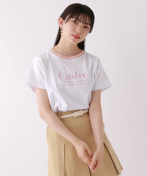 repipi armario（レピピ アルマリオ）の「CadreリンガーTシャツ（Tシャツ/カットソー・キッズ・ミント/ホワイト/ピンク/ブラック/ブルー・SMALL/MEDIUM/LARGE）」の5枚目の写真