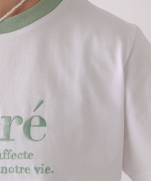 repipi armario（レピピ アルマリオ）の「CadreリンガーTシャツ（Tシャツ/カットソー・キッズ・ミント/ホワイト/ピンク/ブラック/ブルー・SMALL/MEDIUM/LARGE）」の22枚目の写真