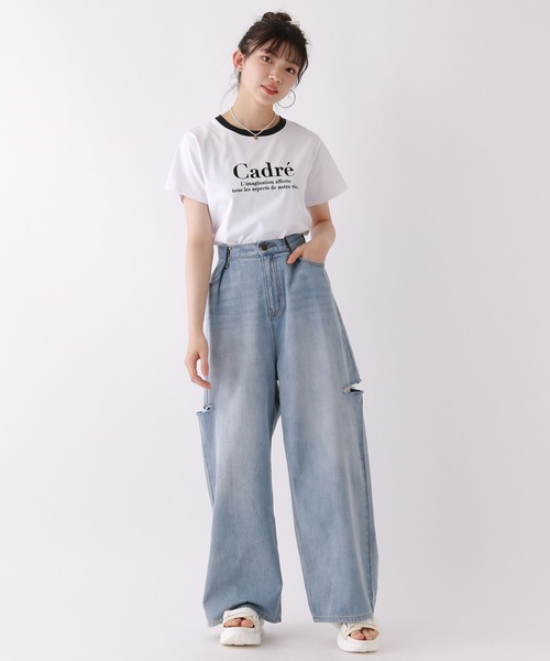 repipi armario（レピピ アルマリオ）の「CadreリンガーTシャツ（Tシャツ/カットソー・キッズ・ミント/ホワイト/ピンク/ブラック/ブルー・SMALL/MEDIUM/LARGE）」の20枚目の写真