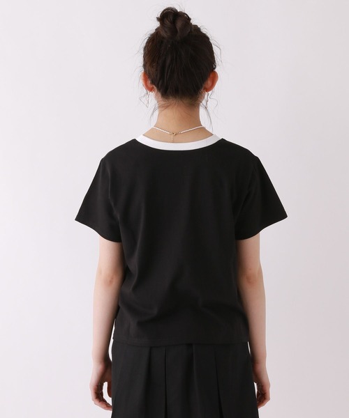repipi armario（レピピ アルマリオ）の「CadreリンガーTシャツ（Tシャツ/カットソー・キッズ・ミント/ホワイト/ピンク/ブラック/ブルー・SMALL/MEDIUM/LARGE）」の8枚目の写真
