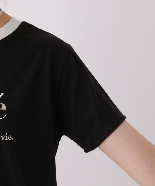 repipi armario（レピピ アルマリオ）の「CadreリンガーTシャツ（Tシャツ/カットソー・キッズ・ミント/ホワイト/ピンク/ブラック/ブルー・SMALL/MEDIUM/LARGE）」の19枚目の写真