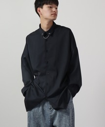 RE730 ドルマンスリーブ長袖シャツ モノトーン切替 unisex