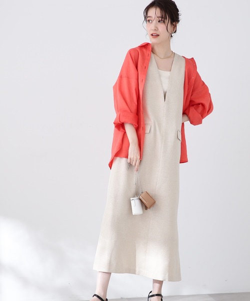 N.(N. Natural Beauty Basic)(エヌエヌナチュラルビューティーベーシック)の「【S Size Line】◆フロントポケットジャンパースカート(ジャンパースカート・レディース・モカ/ブラック/ライトベージュ・SMALL/MEDIUM)」の3枚目の写真