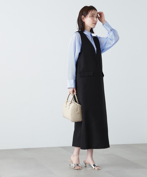 N.(N. Natural Beauty Basic)(エヌエヌナチュラルビューティーベーシック)の「【S Size Line】◆フロントポケットジャンパースカート(ジャンパースカート・レディース・モカ/ブラック/ライトベージュ・SMALL/MEDIUM)」の4枚目の写真