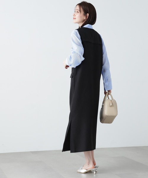 N.(N. Natural Beauty Basic)(エヌエヌナチュラルビューティーベーシック)の「【S Size Line】◆フロントポケットジャンパースカート(ジャンパースカート・レディース・モカ/ブラック/ライトベージュ・SMALL/MEDIUM)」の6枚目の写真