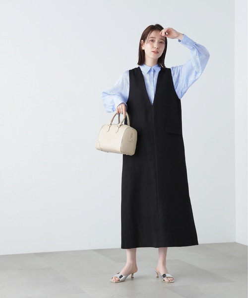 N.(N. Natural Beauty Basic)(エヌエヌナチュラルビューティーベーシック)の「【S Size Line】◆フロントポケットジャンパースカート(ジャンパースカート・レディース・モカ/ブラック/ライトベージュ・SMALL/MEDIUM)」の9枚目の写真