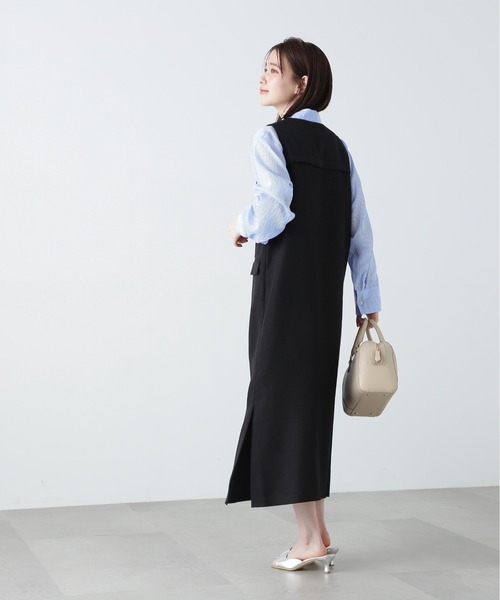 N.(N. Natural Beauty Basic)(エヌエヌナチュラルビューティーベーシック)の「【S Size Line】◆フロントポケットジャンパースカート(ジャンパースカート・レディース・モカ/ブラック/ライトベージュ・SMALL/MEDIUM)」の11枚目の写真