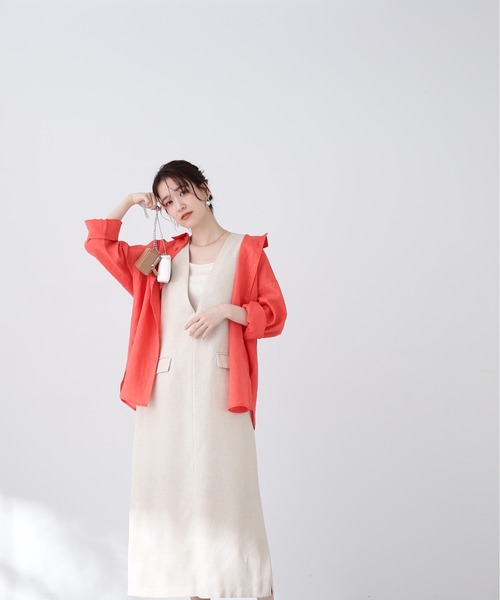 N.(N. Natural Beauty Basic)(エヌエヌナチュラルビューティーベーシック)の「【S Size Line】◆フロントポケットジャンパースカート(ジャンパースカート・レディース・モカ/ブラック/ライトベージュ・SMALL/MEDIUM)」の16枚目の写真