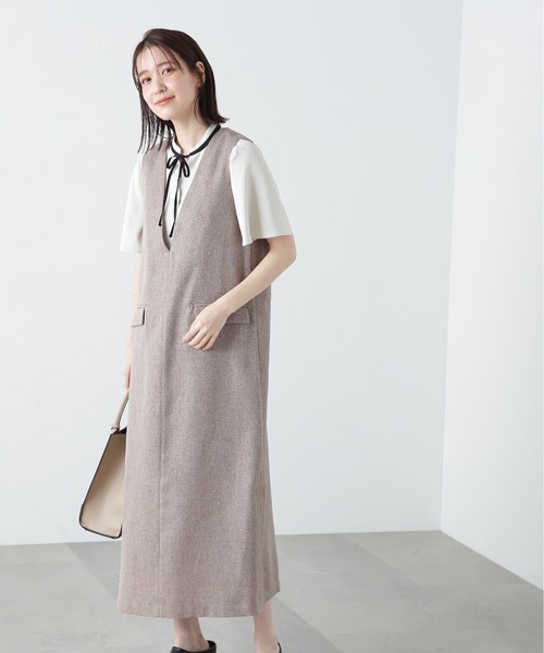 N.(N. Natural Beauty Basic)(エヌエヌナチュラルビューティーベーシック)の「【S Size Line】◆フロントポケットジャンパースカート(ジャンパースカート・レディース・モカ/ブラック/ライトベージュ・SMALL/MEDIUM)」の21枚目の写真