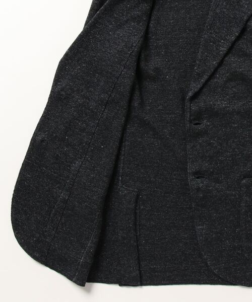 SHIPS（シップス）の「LARDINI:EX LNN/CTN KNIT METAL（テーラードジャケット・メンズ・ダークグレー/ブラック/ナチュラル/ベージュ・LARGE/MEDIUM/SMALL/X-SMALL）」の5枚目の写真