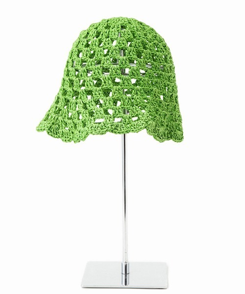 CONTROL FREAK / CTFK（コントロールフリーク）の「CONTROL FREAK(コントロールフリーク)透かし編みスカラップハット（ハット・レディース・ストライプ/グリーン/ホワイト/ブラック・FREE）」の13枚目の写真