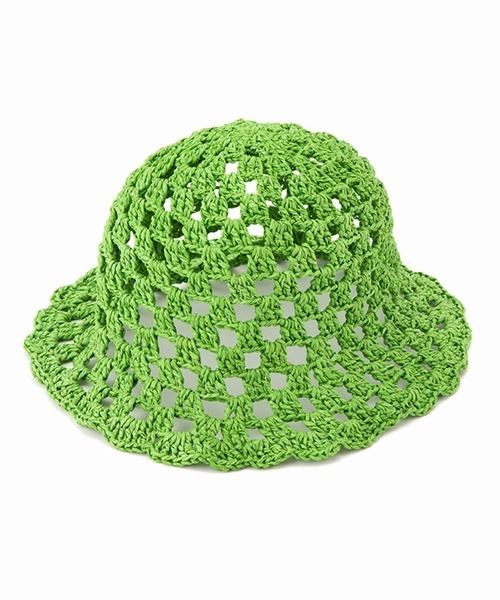 CONTROL FREAK / CTFK（コントロールフリーク）の「CONTROL FREAK(コントロールフリーク)透かし編みスカラップハット（ハット・レディース・ストライプ/グリーン/ホワイト/ブラック・FREE）」の7枚目の写真