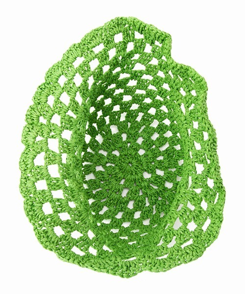 CONTROL FREAK / CTFK（コントロールフリーク）の「CONTROL FREAK(コントロールフリーク)透かし編みスカラップハット（ハット・レディース・ストライプ/グリーン/ホワイト/ブラック・FREE）」の9枚目の写真