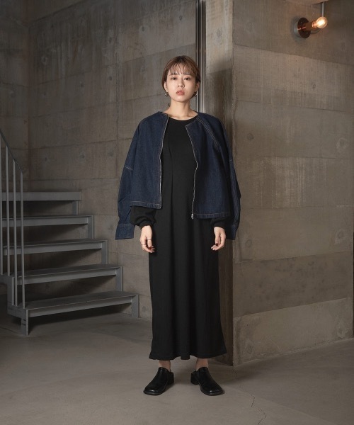 lawgy（ラウジー）の「stitch line denim jacket（デニムジャケット・レディース・ブラック/インディゴブルー・FREE）」の12枚目の写真