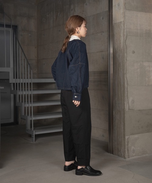 lawgy（ラウジー）の「stitch line denim jacket（デニムジャケット・レディース・ブラック/インディゴブルー・FREE）」の20枚目の写真