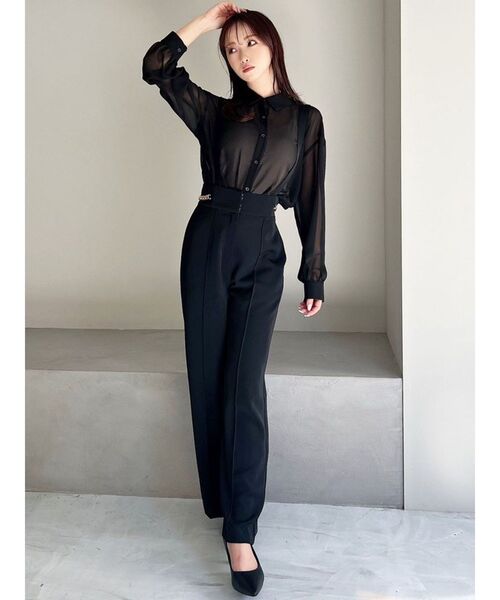 RESEXXY（リゼクシー）の「チェーンディティールストレートパンツ（その他パンツ・レディース・ブラック/ベージュ/モカ・FREE）」の4枚目の写真