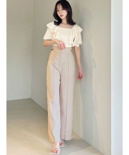 RESEXXY（リゼクシー）の「チェーンディティールストレートパンツ（その他パンツ・レディース・ブラック/ベージュ/モカ・FREE）」の8枚目の写真