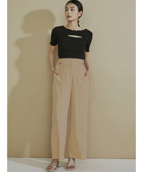 RESEXXY（リゼクシー）の「チェーンディティールストレートパンツ（その他パンツ・レディース・ブラック/ベージュ/モカ・FREE）」の12枚目の写真