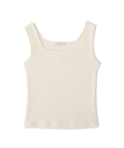 FREE'S MART（フリーズマート）の「◆スクエアネックリブタンクトップ（Tシャツ/カットソー・レディース・パープル/ブラック/ホワイト/グリーン・FREE）」の2枚目の写真