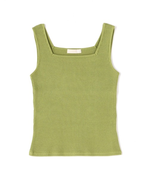 FREE'S MART（フリーズマート）の「◆スクエアネックリブタンクトップ（Tシャツ/カットソー・レディース・パープル/ブラック/ホワイト/グリーン・FREE）」の3枚目の写真