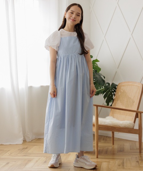 flower(フラワー)の「フェミニンパフブラウス2(シャツ/ブラウス・レディース・ホワイト/ピンク/ブルー・FREE)」の5枚目の写真