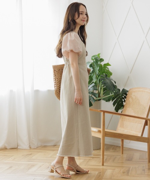 flower(フラワー)の「フェミニンパフブラウス2(シャツ/ブラウス・レディース・ホワイト/ピンク/ブルー・FREE)」の18枚目の写真