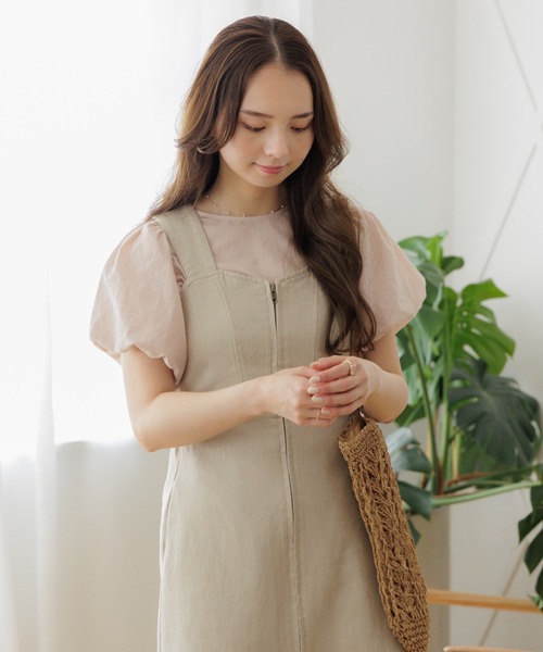 flower(フラワー)の「フェミニンパフブラウス2(シャツ/ブラウス・レディース・ホワイト/ピンク/ブルー・FREE)」の13枚目の写真