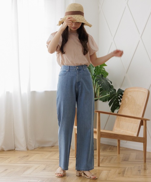 flower(フラワー)の「フェミニンパフブラウス2(シャツ/ブラウス・レディース・ホワイト/ピンク/ブルー・FREE)」の17枚目の写真