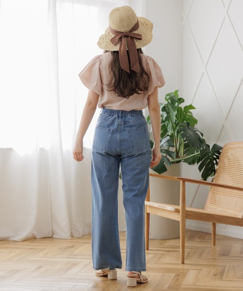 flower(フラワー)の「フェミニンパフブラウス2(シャツ/ブラウス・レディース・ホワイト/ピンク/ブルー・FREE)」の7枚目の写真