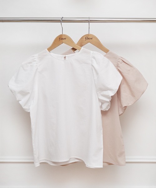 flower(フラワー)の「フェミニンパフブラウス2(シャツ/ブラウス・レディース・ホワイト/ピンク/ブルー・FREE)」の8枚目の写真