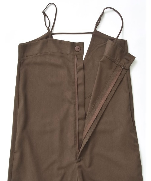 Re:EDIT（リエディ）の「[累計販売枚数1万枚突破][低身長/高身長サイズ有][体型カバー]ワンボタンベアキャミサロペット（サロペット/オーバーオール・レディース・ベージュ/ブラック/グレー/ネイビー/ブラウン/ライトグレー・LARGE/TALL/MEDIUM/SHORT）」の18枚目の写真
