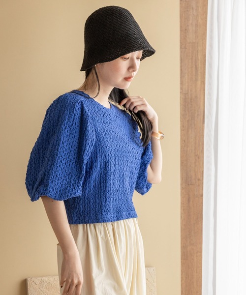 LOWRYS FARM（ローリーズファーム）の「サーモHAT（ハット・レディース・ブルー/オフホワイト/ブラック・FREE）」の5枚目の写真