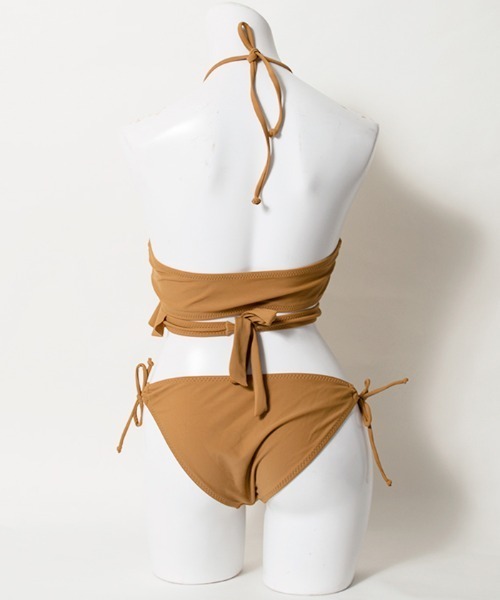 LAVIA（ラヴィア）の「フリルクロスデザインビキニ（水着・レディース・ブラウン・L/M）」の12枚目の写真