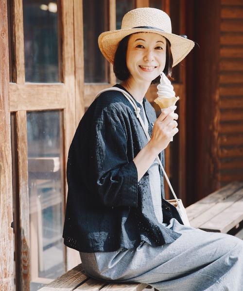 studio CLIP（スタディオクリップ）の「パッチワーク刺繍ブラウス