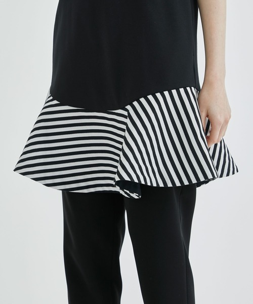 BORDERS at BALCONY/ボーダーズアットバルコニー】ROUND PEPLUM