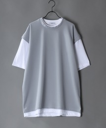 amundsen cloth fake layered T-shirt /梨地 フェイクレイヤード Tシャツ
