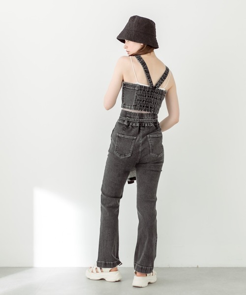 OLIVE des OLIVE（オリーブデオリーブ）の「マルチWAYサロペット　1031090540（サロペット/オーバーオール・レディース・スミクロ/ブルー・FREE）」の5枚目の写真