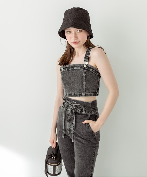 OLIVE des OLIVE（オリーブデオリーブ）の「マルチWAYサロペット　1031090540（サロペット/オーバーオール・レディース・スミクロ/ブルー・FREE）」の6枚目の写真