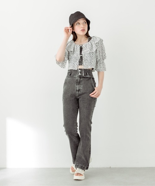 OLIVE des OLIVE（オリーブデオリーブ）の「マルチWAYサロペット　1031090540（サロペット/オーバーオール・レディース・スミクロ/ブルー・FREE）」の13枚目の写真