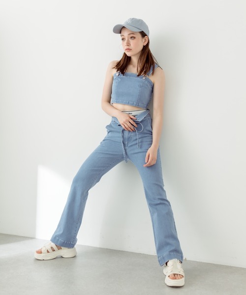 OLIVE des OLIVE（オリーブデオリーブ）の「マルチWAYサロペット　1031090540（サロペット/オーバーオール・レディース・スミクロ/ブルー・FREE）」の16枚目の写真