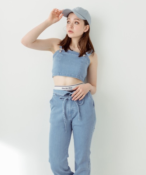 OLIVE des OLIVE（オリーブデオリーブ）の「マルチWAYサロペット　1031090540（サロペット/オーバーオール・レディース・スミクロ/ブルー・FREE）」の18枚目の写真