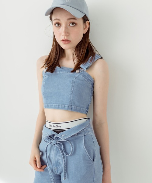 OLIVE des OLIVE（オリーブデオリーブ）の「マルチWAYサロペット　1031090540（サロペット/オーバーオール・レディース・スミクロ/ブルー・FREE）」の19枚目の写真