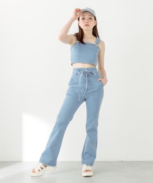 OLIVE des OLIVE（オリーブデオリーブ）の「マルチWAYサロペット　1031090540（サロペット/オーバーオール・レディース・スミクロ/ブルー・FREE）」の20枚目の写真